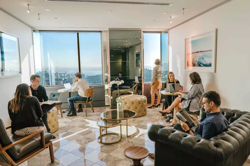 Work with a view in one of Servcorp’s most iconic towers, were people are working with a view